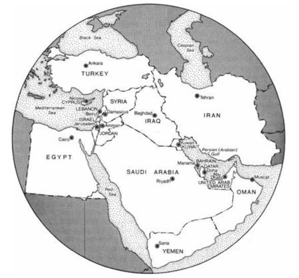 Middle East Patterns (Source 1) Headnote: This source comes from a textbook used in many college geography classes. It was first published in 1989, and the most recent version was published in 2014.