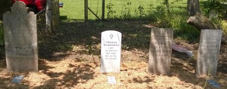 HUMPHRIES CEMETERY GRAVE MARKINGS JUNE 13, 2015 On Saturday, June 13, fourteen uniformed Compatriots of the Col.