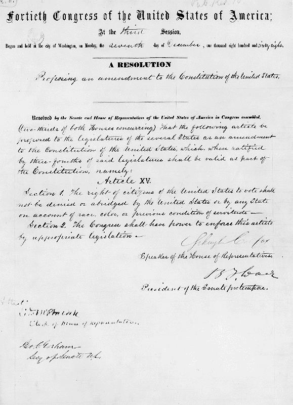 A Resolution Proposing an Amendment to The Constitution Of The United States,