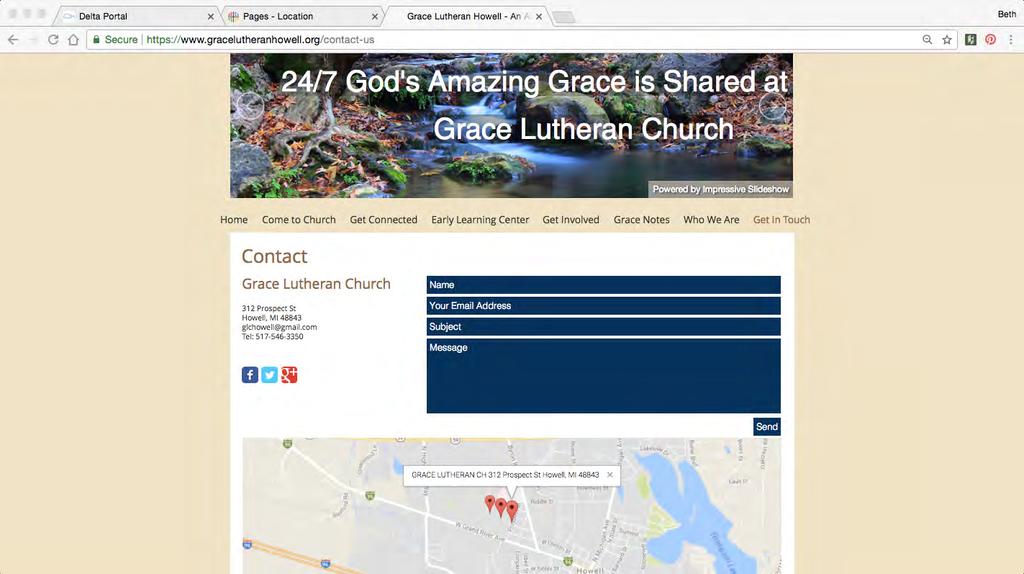 Map & Directions should be easy to find Grace Lutheran