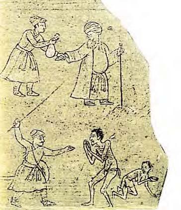 mansabdars themselves served in some other part of the country. Fig. 5 A mansabdar on march with his sawars. Fig. 6 Details from a miniature from Shah Jahan s reign depicting corruption in his father s administration.