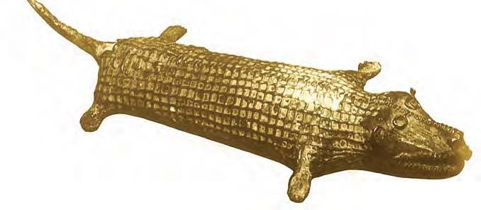 Fig. 4 Bronze crocodile, Kutiya Kond tribe, Orissa. Many pastoral tribes reared and sold animals, such as cattle and horses, to the prosperous people.
