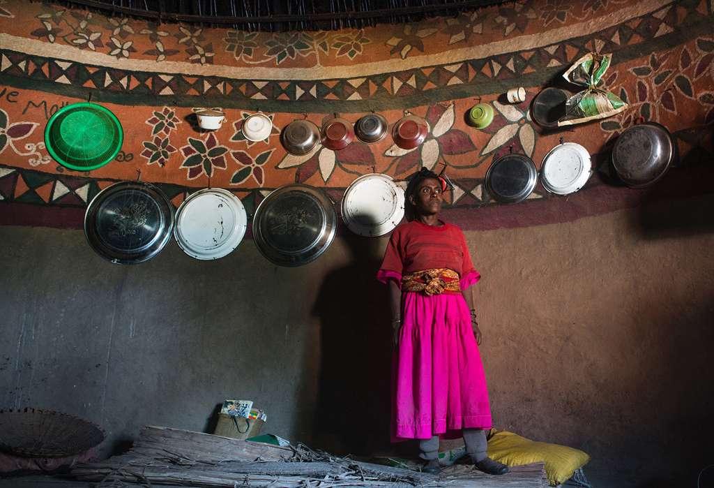 Like in other parts of Ethiopia, people like decorating their walls with the