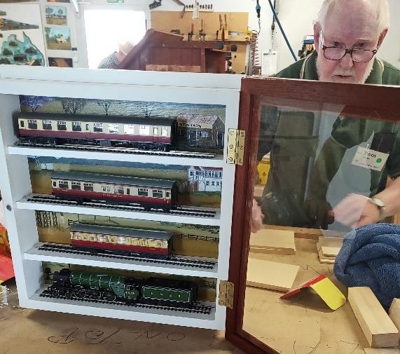 Train Set: Another great job done by and for Ian Blyth with a display case made for a train set featuring the famous Flying