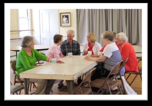 together in our parish hall to have coffee, juice, a sweet treat while we enjoy each other s company in an informal, relaxed setting.