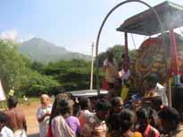 Arunachaleshwarar goes for girivalam only twice per year, once at Pongal and the