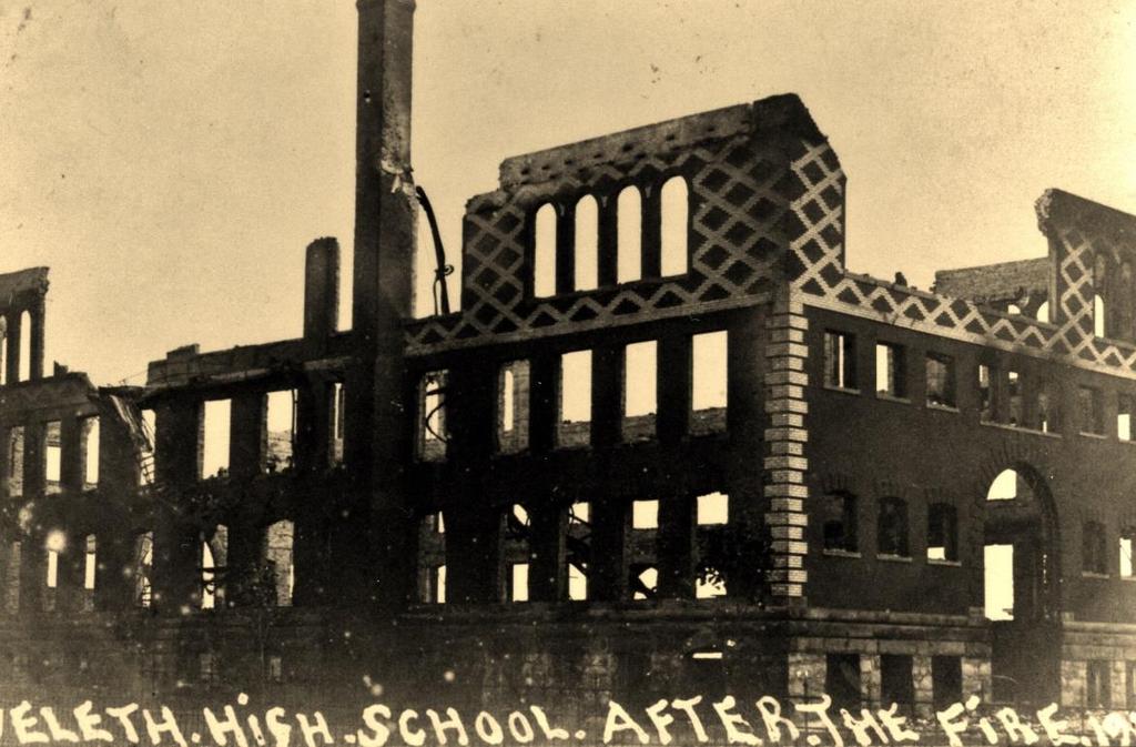 Glode June 26: High School destroyed by fire NE