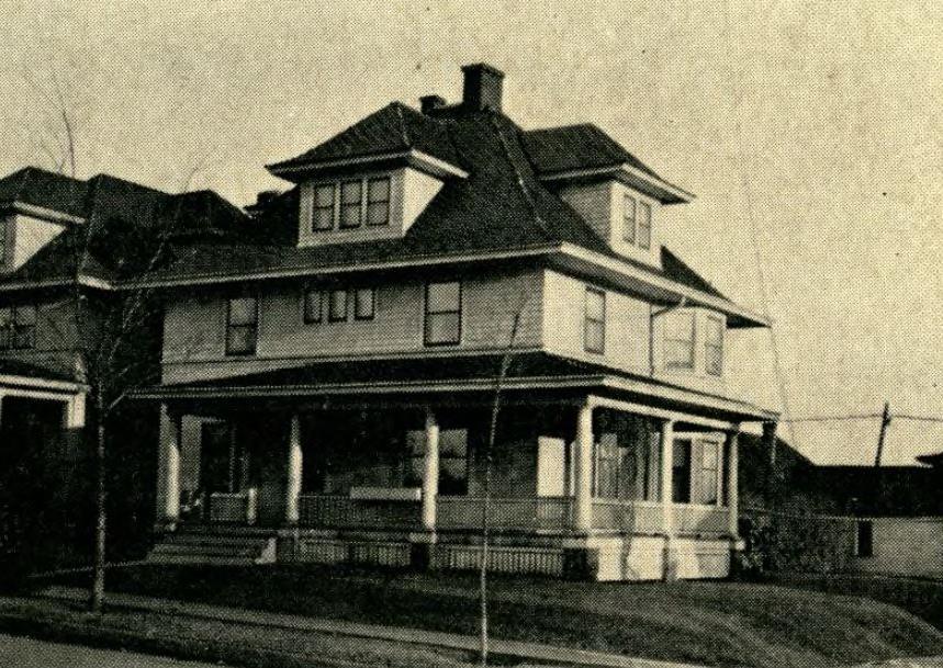1916 February: Domestic science classes held in former residence at 804 Jones Street Tennis courts built at