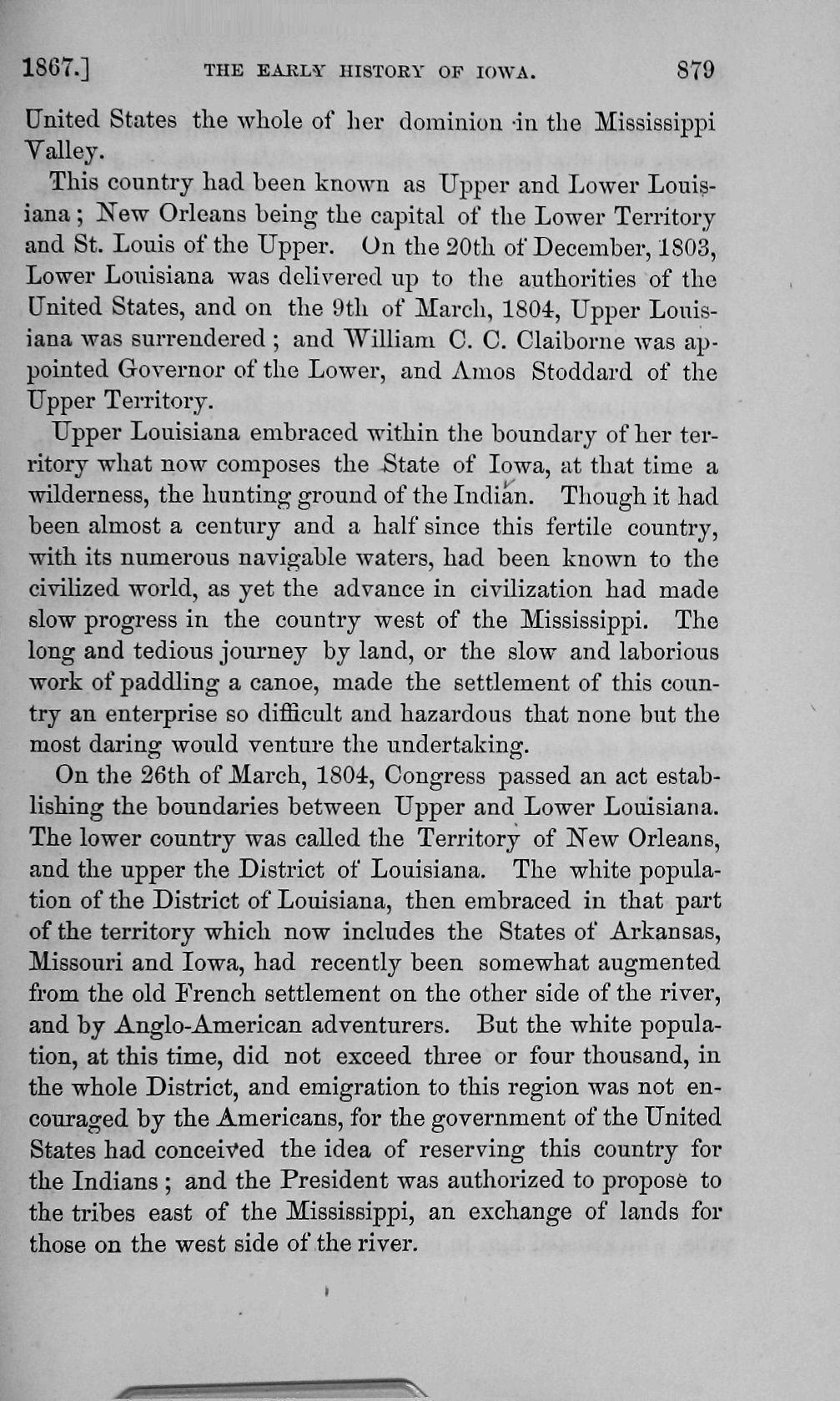 1867.] THE EAJiLY IHSTOEY OP IOWA. ST9 United States the whole of lier dominion -in the Mississippi Talley.