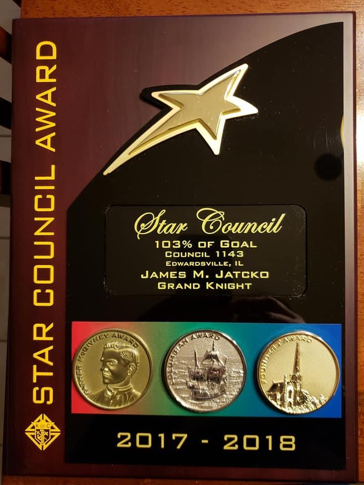 TOP LEFT: We received the Star Council Award for 2017-18 at our December council