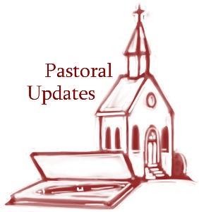 Pastoral Updates Anderson - vote scheduled Burnettsville - search committee formed Guernsey - Dana Hood will be ordained Apr.