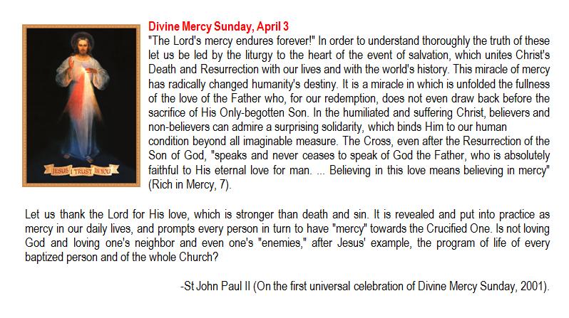 MI Monthly Formation April 2016 Page 3 Daily Renewal of Total Consecration Immaculata, Queen and Mother of the Church, I renew my consecration to you this day and for always, so that you may use me