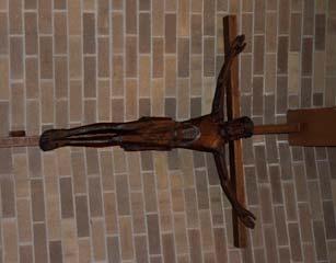 The crucifix on the rear wall of SJV is from St.