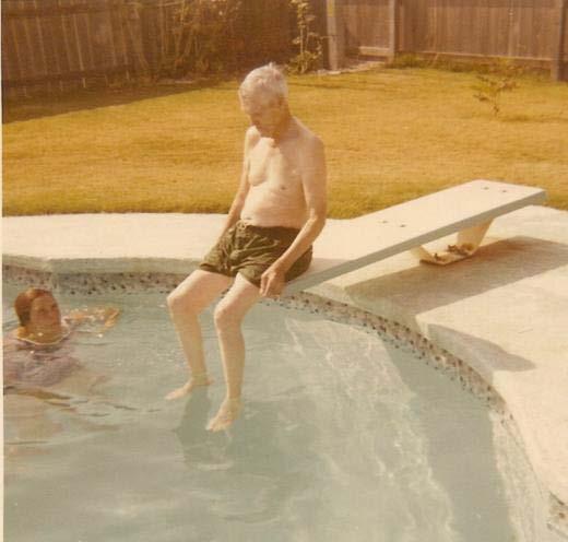 When it was really hot Grandpa would swim