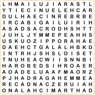 Puzzle Page? Women in the Bible After you have found all the words, the leftover letters in the correct order will give you the mystery answer.