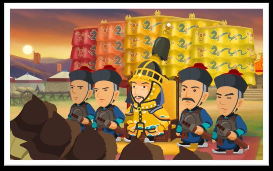 Soon the Khan of the Dzungar Oyrats, a Mongolian-speaking nomadic people that lived in western Outer Mongolia, launched a rebellion and conquered east Turkistan and attacked other Mongolian tribes,