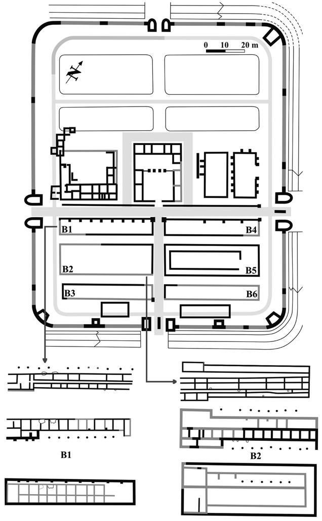 Fig. 8. Plan of the auxiliary fort from Buciumi (redrawn after Gudea 1997, 106, fig.