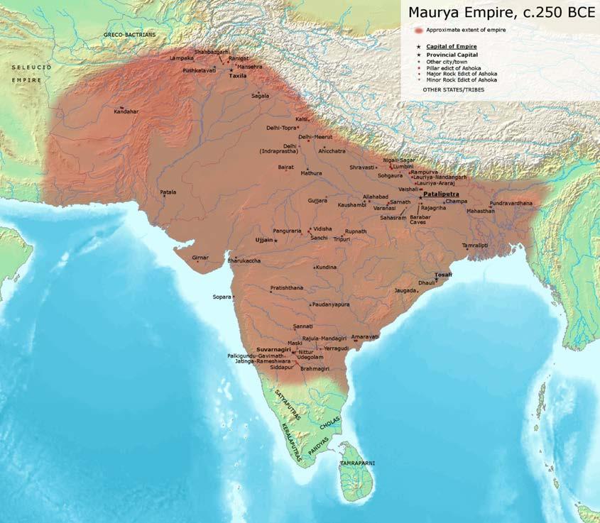 The rise of the Maurya Empire Since the collapse of Harappan Civilization and the arrival of the Indo-European speaking people, the Indo-Pakistan sub-continent had witnessed the rise of small