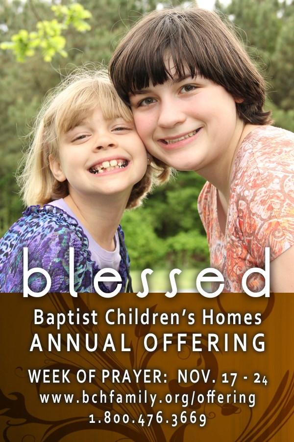 Children and families receive the blessings of Christ every day through the ministry of the Baptist Children s Homes.