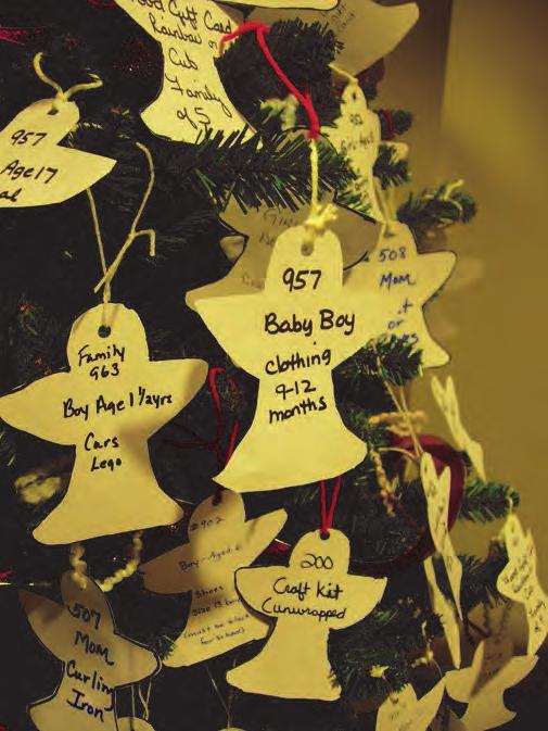 Our Giving Tree by Lisa Amos, Pastoral Associate the efforts of numerous volunteers in a variety of ways, including our Confirmation students, Divine Mercy Cenacle members and countless members of