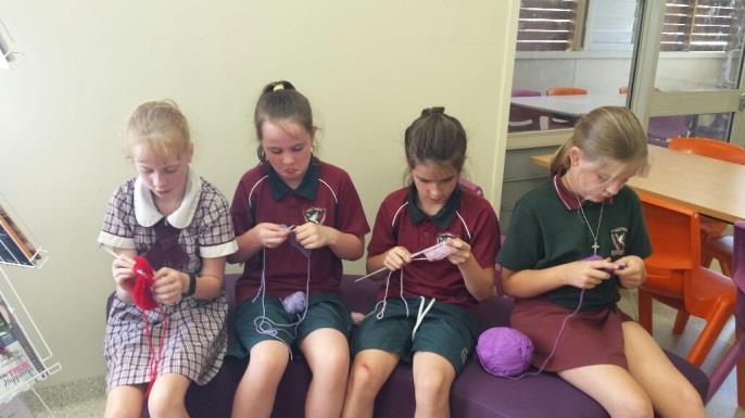 Every Tuesday and Thursday lunch times a group of students are taught the art of knitting. This is an amazing thing to do and will come in handy during our cooler season!