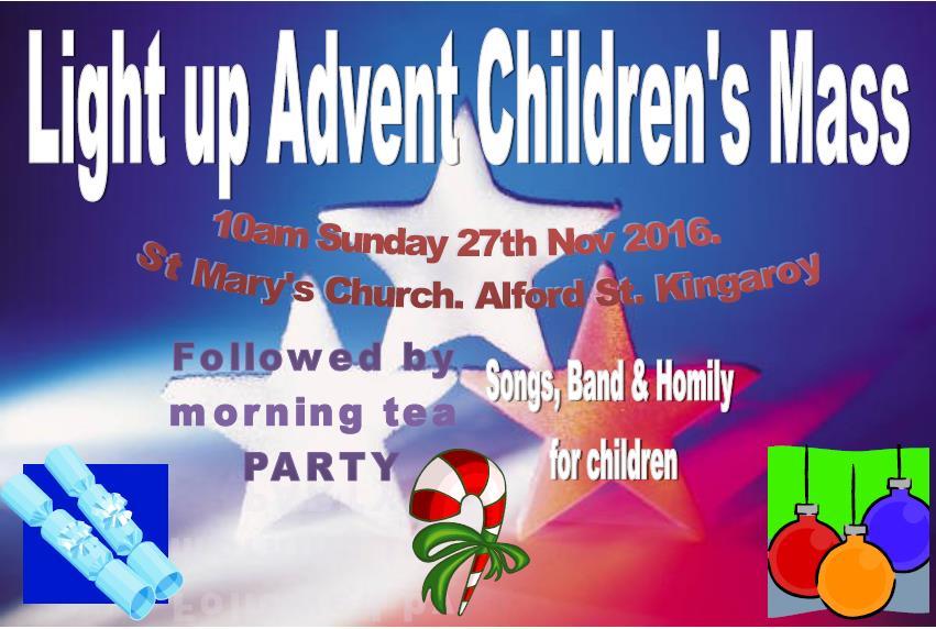This Sunday at our Children s mass we begin our Advent celebrations.