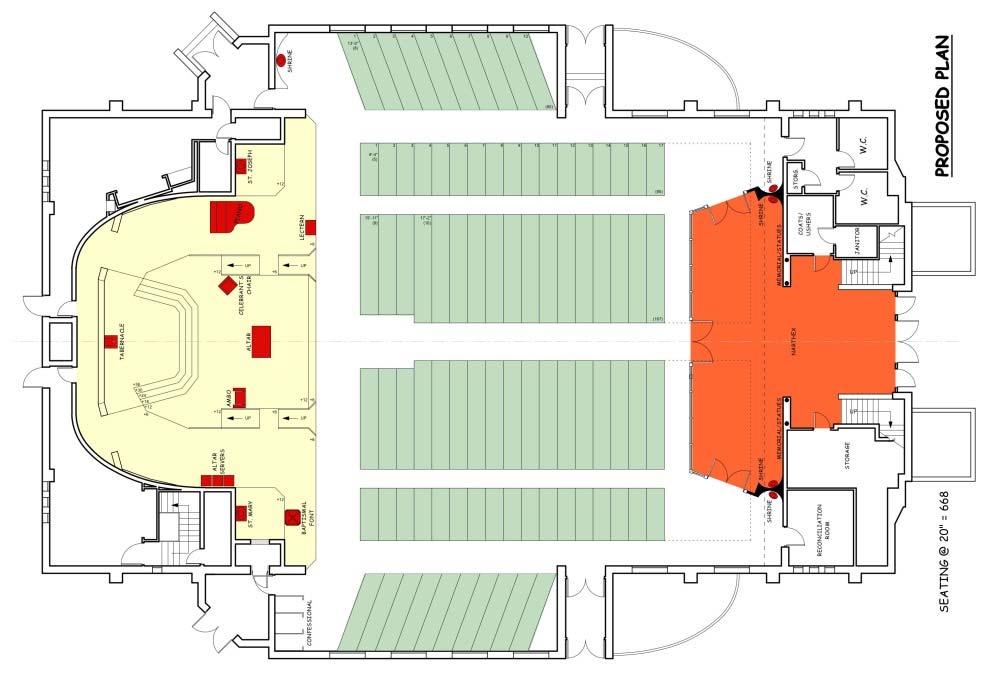 Figure 3: Proposed Seating Plan #02 After the presentation and a lively question and answer period the committee requested that the seating arrangement decision be put to a vote.