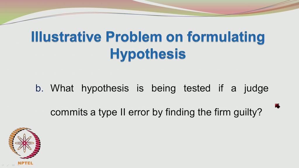 (Refer Slide Time: 02:26) A famous company is being accused for being discriminatory when hiring, so what is the hypothesis that is being tested if a judge