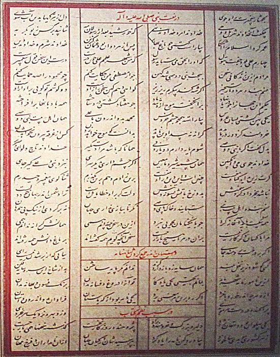 861 Zahra pakzad, 2014 Verses in Shahnama 2250 at Golestan Palace are as follows: What said the God of inspiration and revelation God of imperativeness and God of prohibition I m the house and Ali is