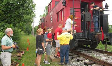 MUSEUM NEWS 9 10 8 7 6 Visitors board our restored Erie caboose (6) at the