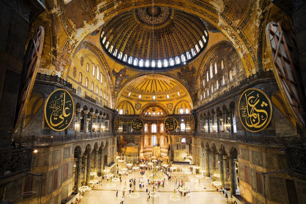 ever His great triumph was rebuilding the church of Hagia Sophia