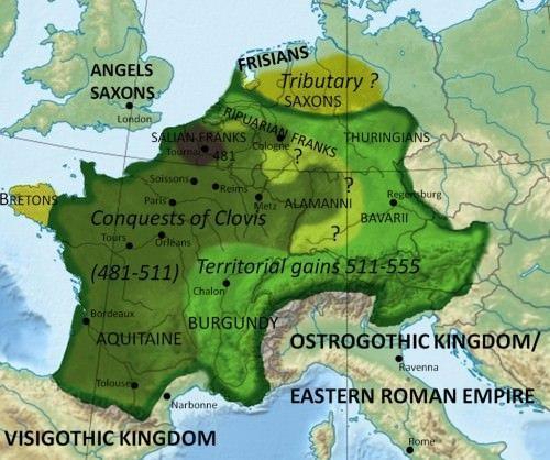 The Kingdom of the Franks The strongest and most successful kingdom was that of the Franks 486, Clovis, king of the Franks,