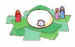 This week, make a tomb for the garden it will be an empty tomb! Ask your parent for the largest egg in the house.