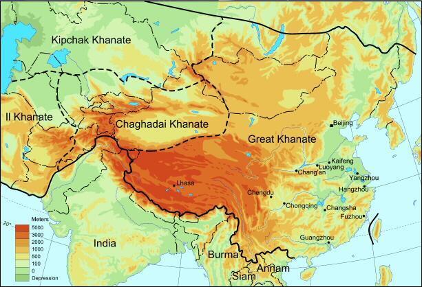 The Mongols after Genghis Khan Khanate of the Great Khan Seen as successor to Genghis Khan In China, called the Yuan Dynasty Khanate of Jagadai (Chagatai) In central Asia Leader Tamerlane Khanate of