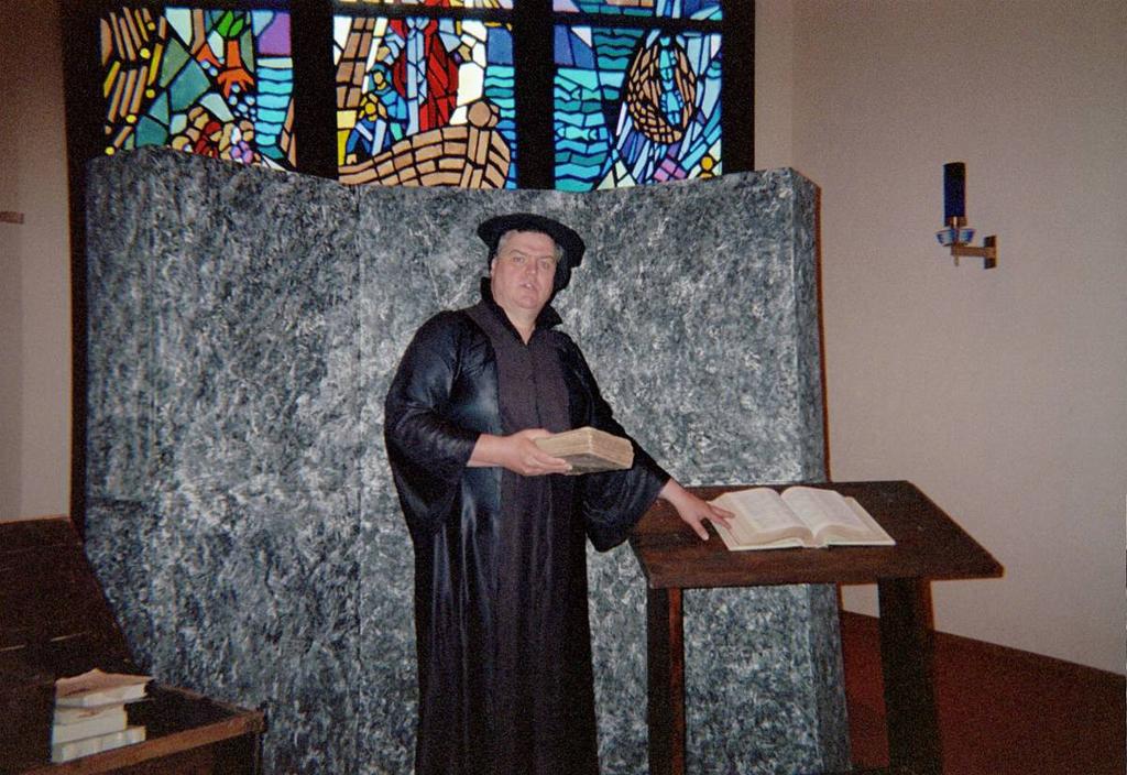 PRESENTING... Martin: a Life of Martin Luther A live and original one-man portrayal, Written and performed by Allan Lemke Performed to wide acceptance in Lutheran and other churches from coast to coast.