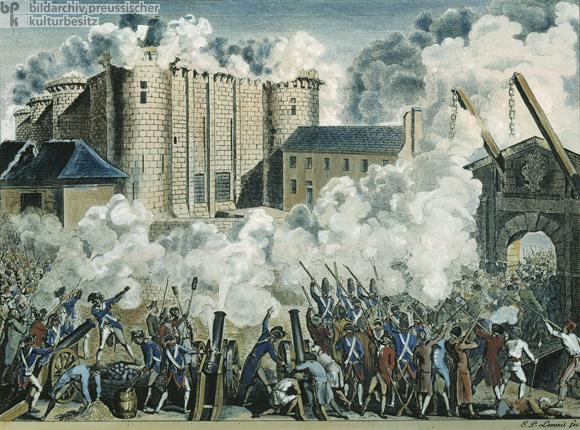 *Storming of the Bastille July 14, 1789: mob stormed the Bastille,
