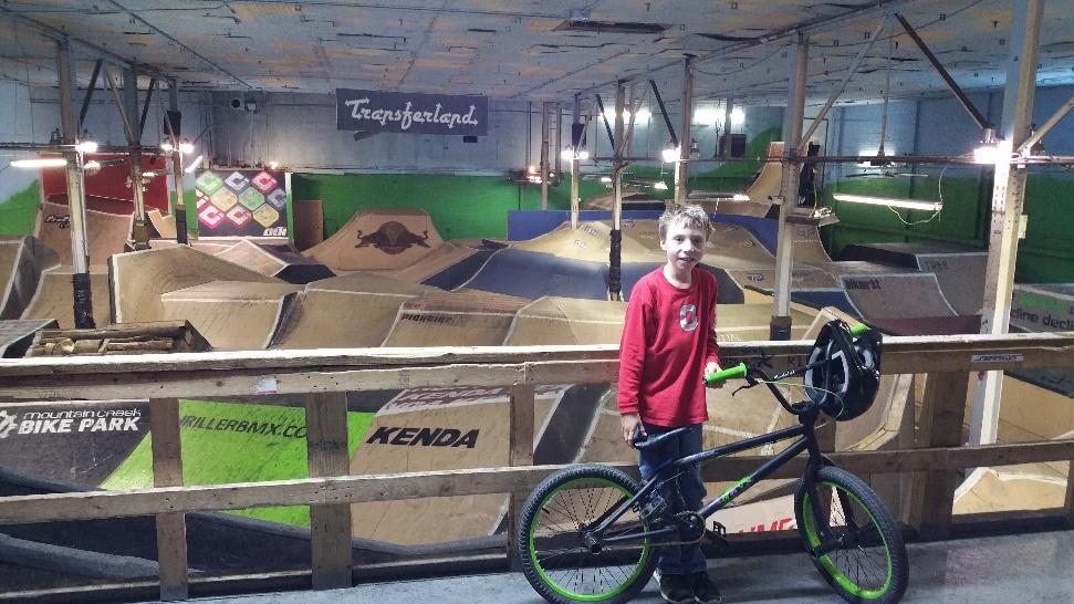 son dragged your old bones all over a biotch of an indoor bike course that neither of you can believe really exists... and it's been in your own hometown for how many years?