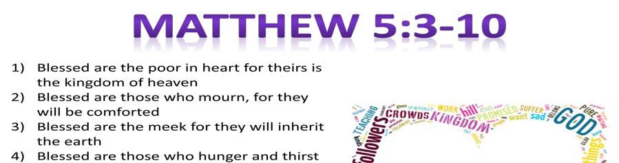 Be Special (Matthew 5:2) We