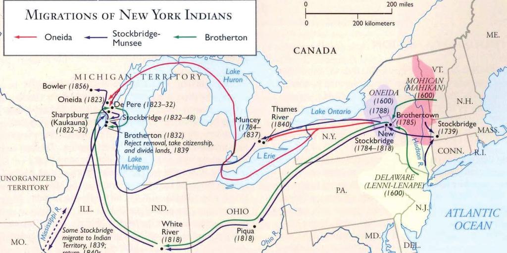 Lesson Plans LESSON 21 Migrations of New York Indians Migrations of New York Indians: Courtesy of Dr.