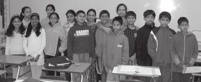 fifth Grade Class 2008-2009 Chinmaya Balavihar San Jose