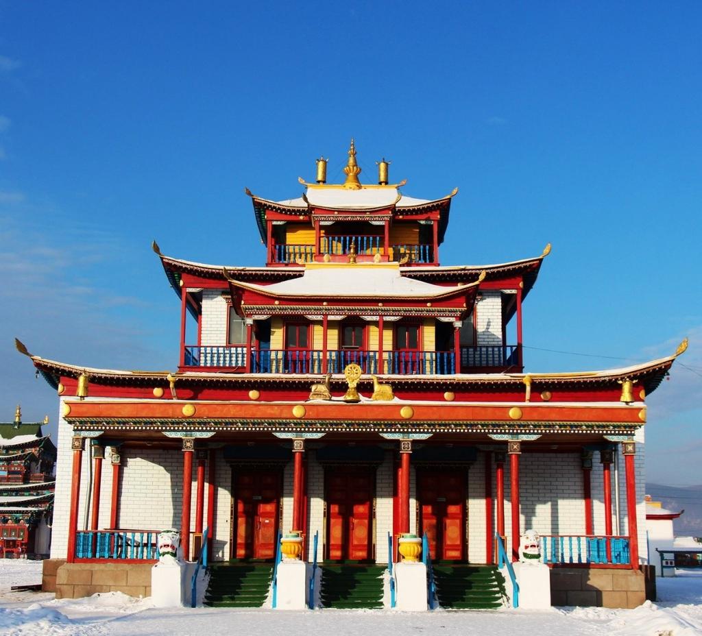 Ivolginsky datsan was the residence of the Central Spiritual Board of Buddhists of the USSR and later of the Buddhist Traditional Sangha of Russia, as well as that of Pandido Khambo lama, the head of