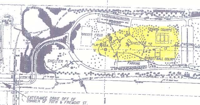 Sign Up Sheet to monitor/maintain Mahoney Park (Map-area darken is to monitored) East ½ of park soccer field to east parking lot.