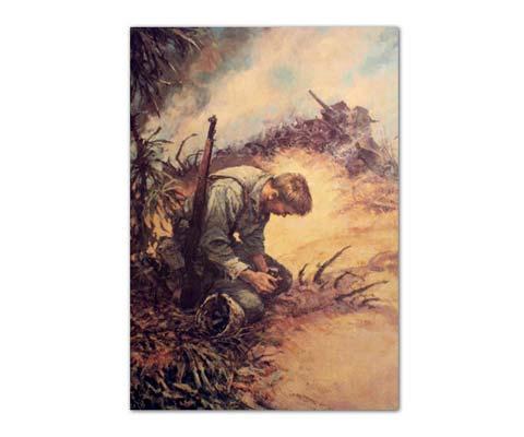 Some of the Few Good Men Signed by Artist Charles Waterhouse Charles Waterhouse combines the experience of a Marine, historian, combat artist, painter, illustrator, author and sculptor to produce not