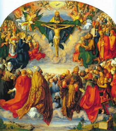 ALL SAINTS SUNDAY AT FIRST PRESBYTERIAN CHURCH Gastonia, North Carolina Durer, Albrecht. All Saints Painting. 1511. Oil, Panel. Kunsthistorisches Museum, Vienna, Austria.