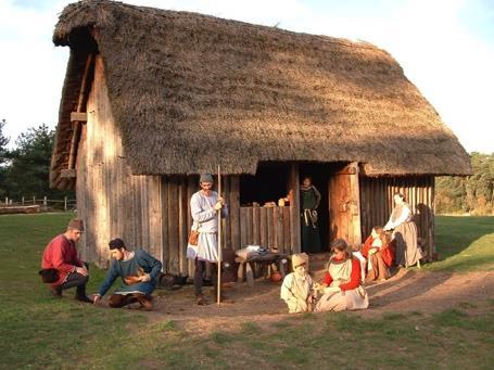 Home life: This is a reproduction of an Anglo-Saxon home.