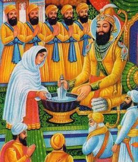 Preparation of Amrit While stirring the water, Guru Ji was reciting the following 5