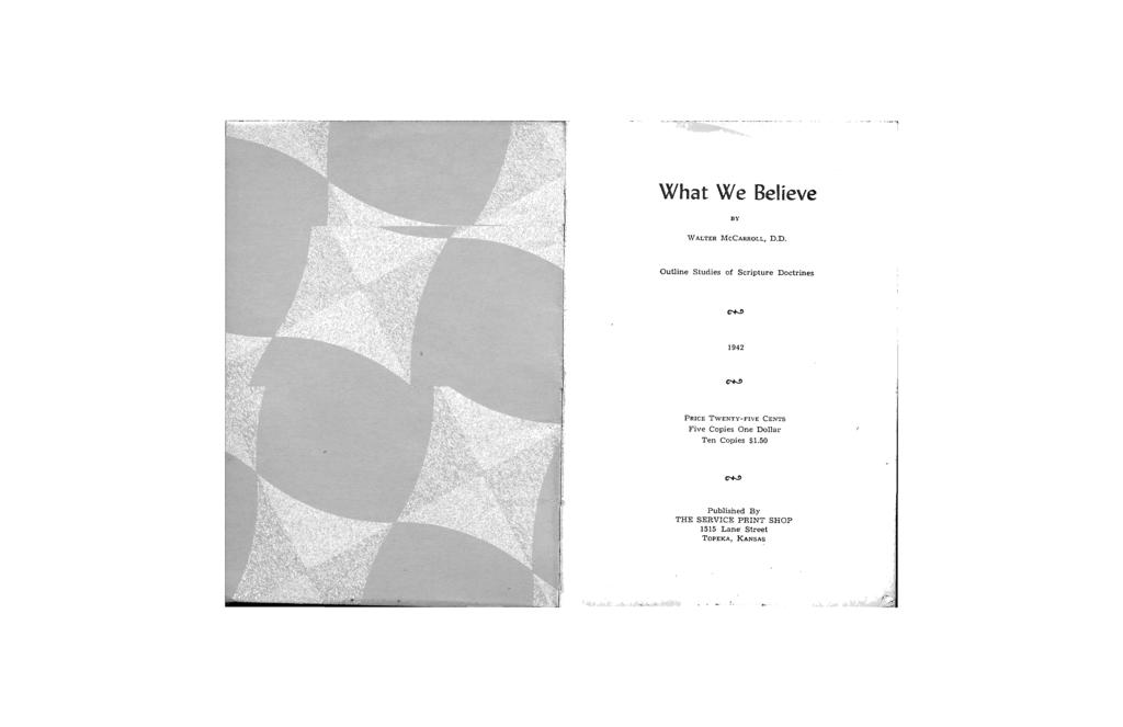 What We Be BY WALTER PICCARROLL, D.