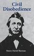 Civil Disobedience. Henry David Thoreau