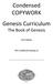 Condensed COPYWORK Genesis Curriculum The Book of Genesis