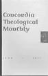Concou()ia. Theological Montbly JUNE 1957
